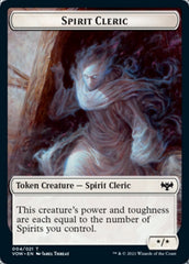 Blood // Spirit Cleric Double-Sided Token [Innistrad: Crimson Vow Tokens] | Pandora's Boox