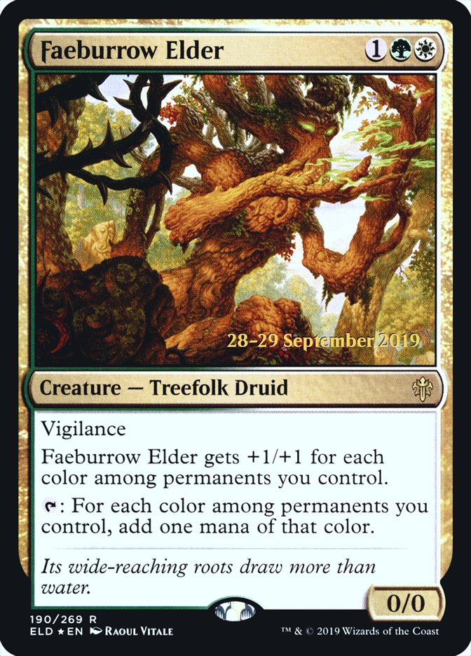 Faeburrow Elder [Throne of Eldraine Prerelease Promos] | Pandora's Boox