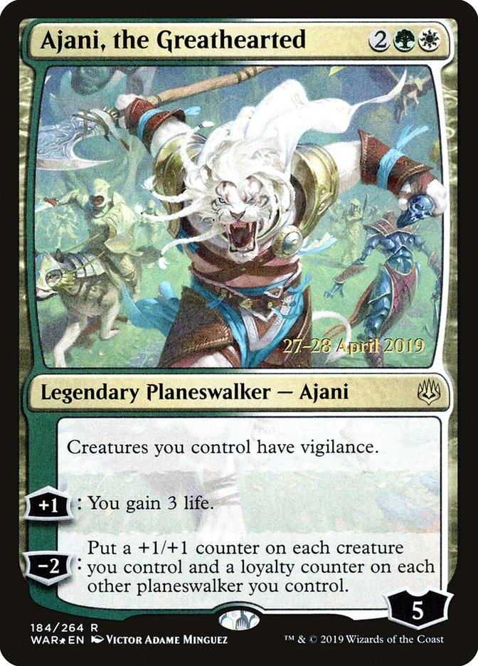 Ajani, the Greathearted [War of the Spark Prerelease Promos] | Pandora's Boox