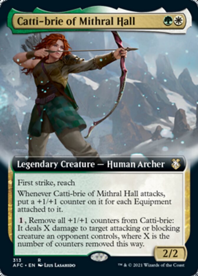 Catti-brie of Mithral Hall (Extended Art) [Dungeons & Dragons: Adventures in the Forgotten Realms Commander] | Pandora's Boox