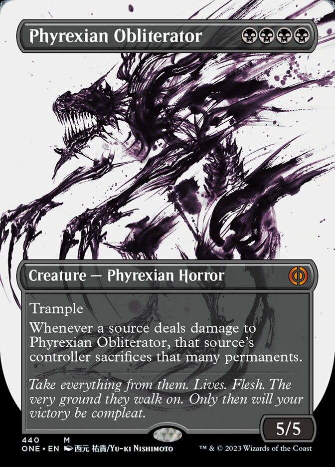 Phyrexian Obliterator (Borderless Ichor Step-and-Compleat Foil) [Phyrexia: All Will Be One] | Pandora's Boox