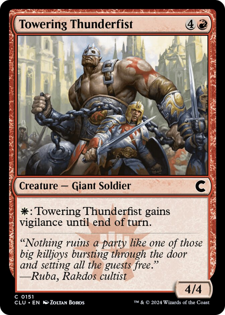 Towering Thunderfist [Ravnica: Clue Edition] | Pandora's Boox