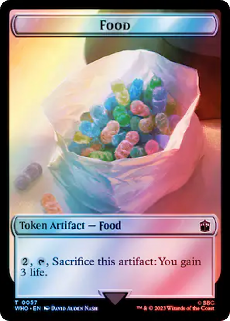 Alien Angel // Food (0057) Double-Sided Token (Surge Foil) [Doctor Who Tokens] | Pandora's Boox