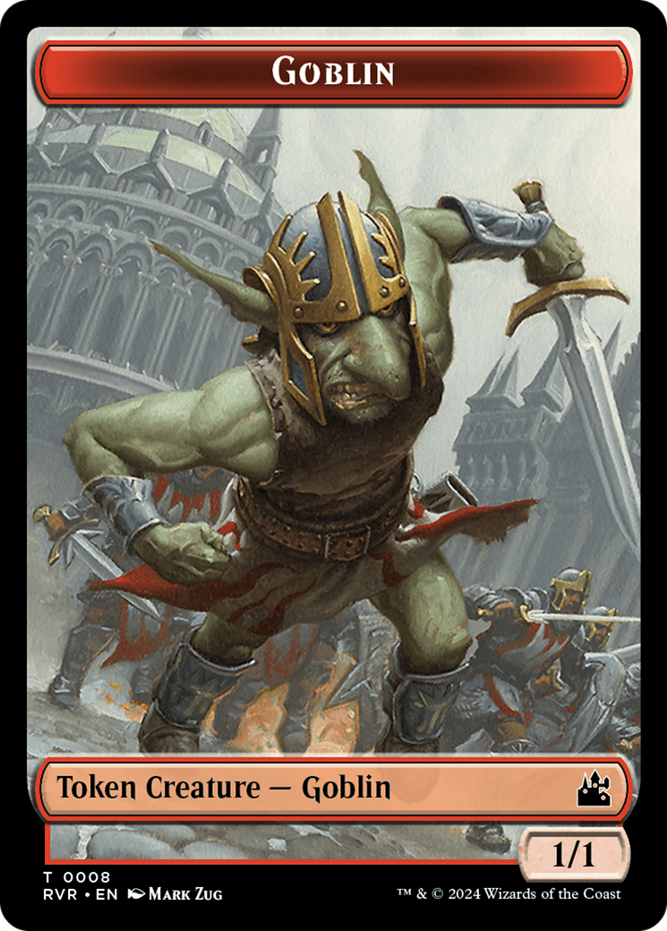 Goblin (0008) // Dragon Double-Sided Token [Ravnica Remastered Tokens] | Pandora's Boox
