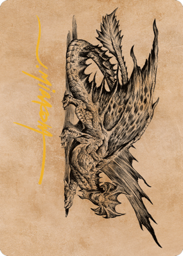 Ancient Brass Dragon Art Card (49) (Gold-Stamped Signature) [Commander Legends: Battle for Baldur's Gate Art Series] | Pandora's Boox