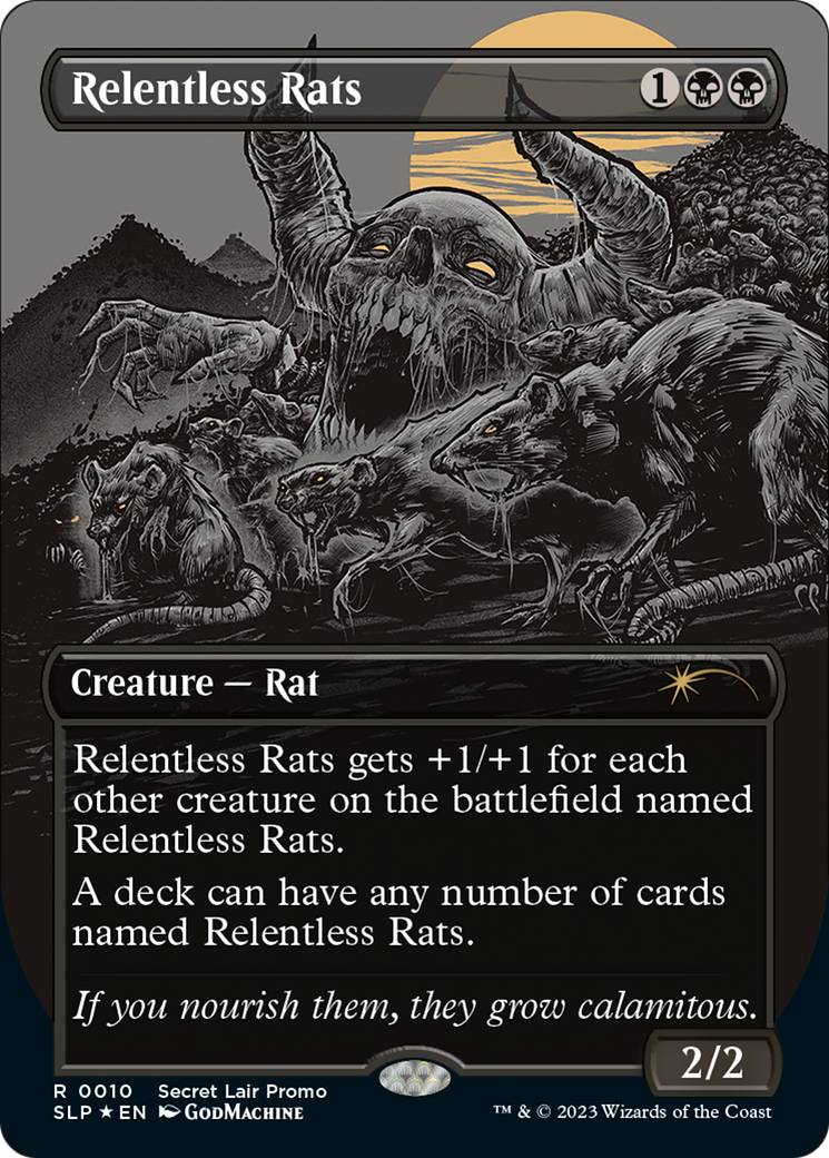 Relentless Rats (Borderless) [Secret Lair Showdown] | Pandora's Boox