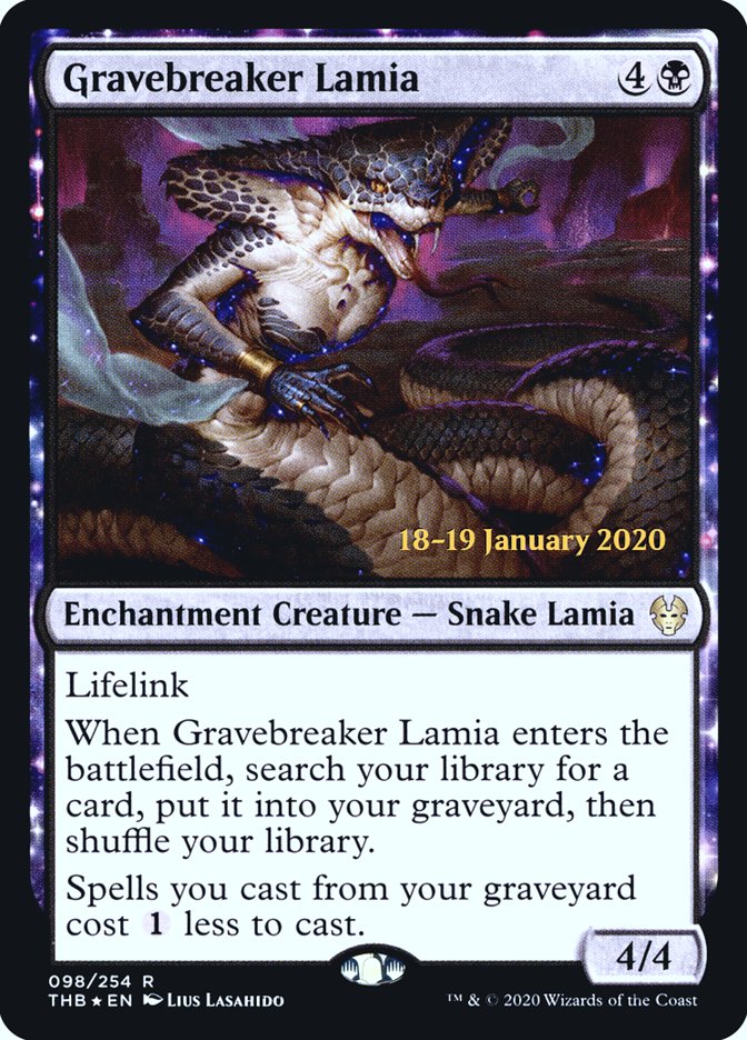 Gravebreaker Lamia [Theros Beyond Death Prerelease Promos] | Pandora's Boox