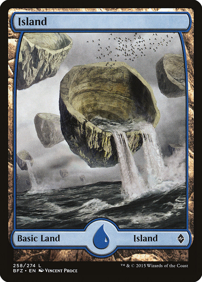 Island (258) (Full Art) [Battle for Zendikar] | Pandora's Boox