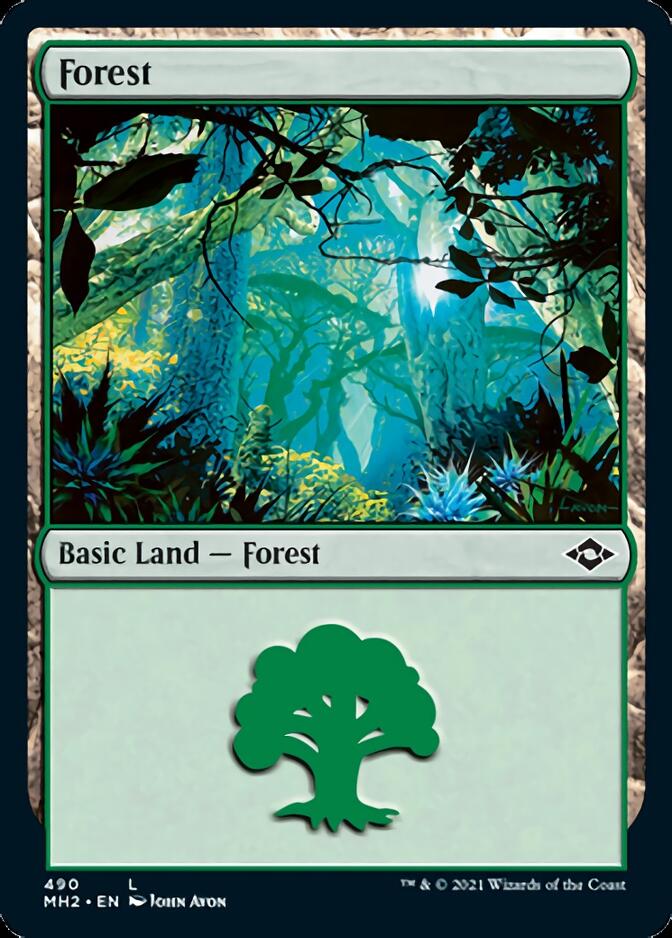 Forest (490) (Foil Etched) [Modern Horizons 2] | Pandora's Boox