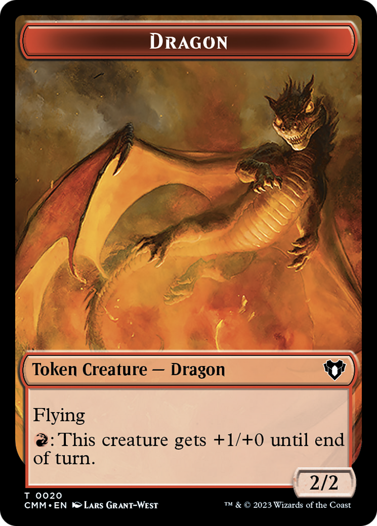 Treasure // Dragon (0020) Double-Sided Token [Commander Masters Tokens] | Pandora's Boox