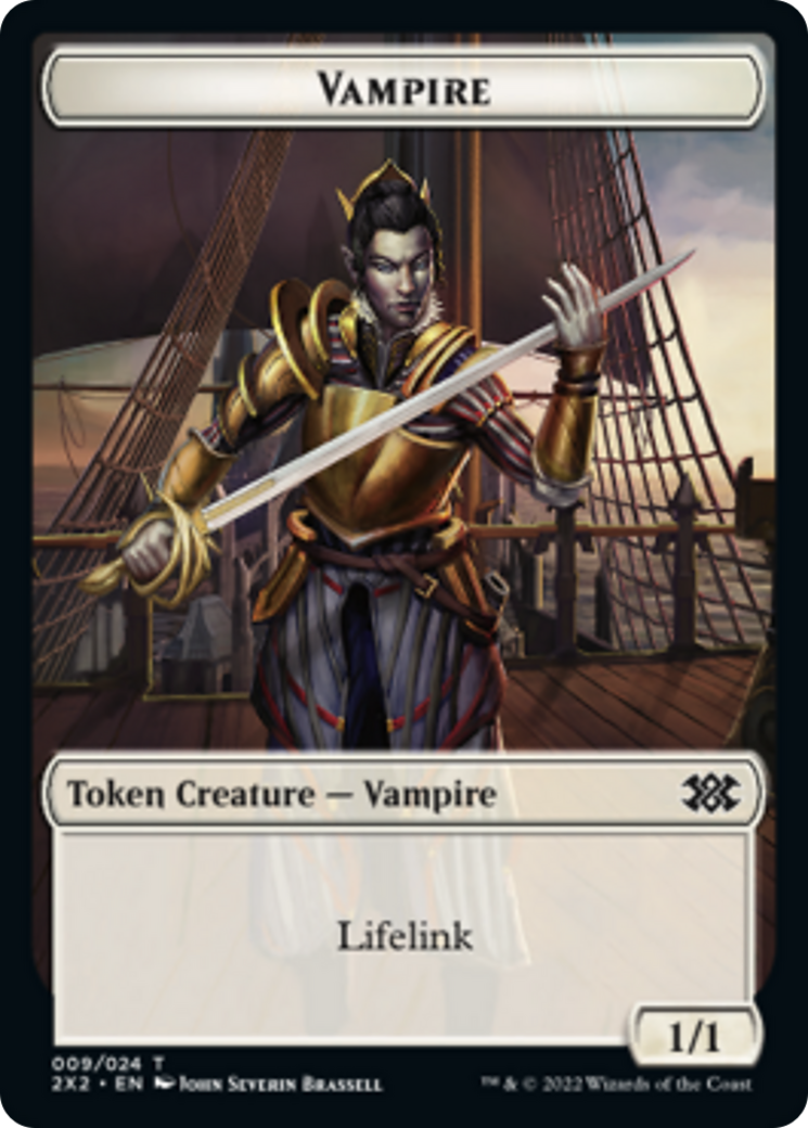 Saproling // Vampire Double-Sided Token [Double Masters 2022 Tokens] | Pandora's Boox