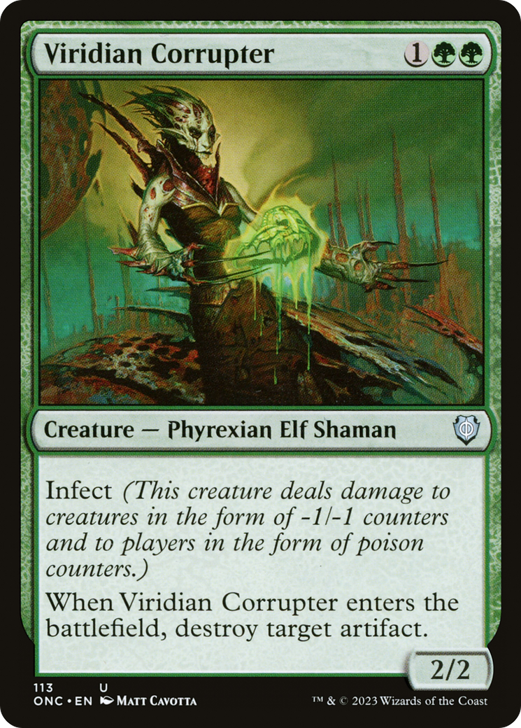Viridian Corrupter [Phyrexia: All Will Be One Commander] | Pandora's Boox
