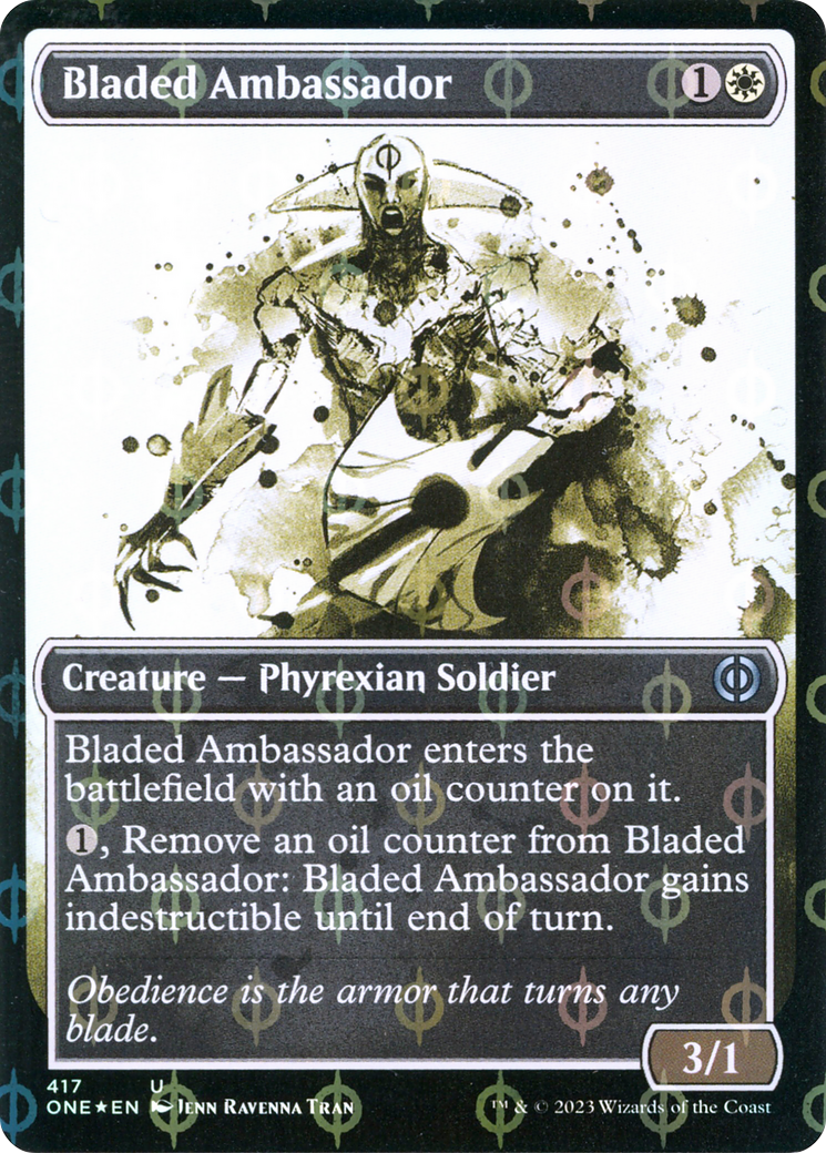 Bladed Ambassador (Showcase Ichor Step-and-Compleat Foil) [Phyrexia: All Will Be One] | Pandora's Boox