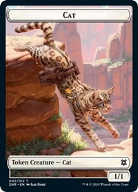 Cat // Goblin Construct Double-Sided Token [Zendikar Rising Tokens] | Pandora's Boox