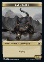 Cat Dragon // Soldier Double-Sided Token [Double Masters 2022 Tokens] | Pandora's Boox