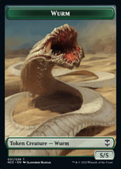 Elf Warrior // Wurm Double-Sided Token [Streets of New Capenna Commander Tokens] | Pandora's Boox