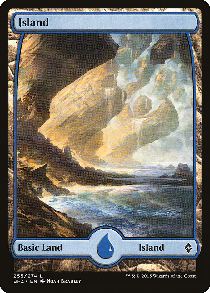 Island (255) (Full Art) [Battle for Zendikar] | Pandora's Boox