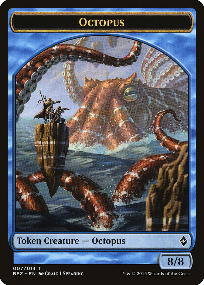 Octopus Token [Battle for Zendikar Tokens] | Pandora's Boox