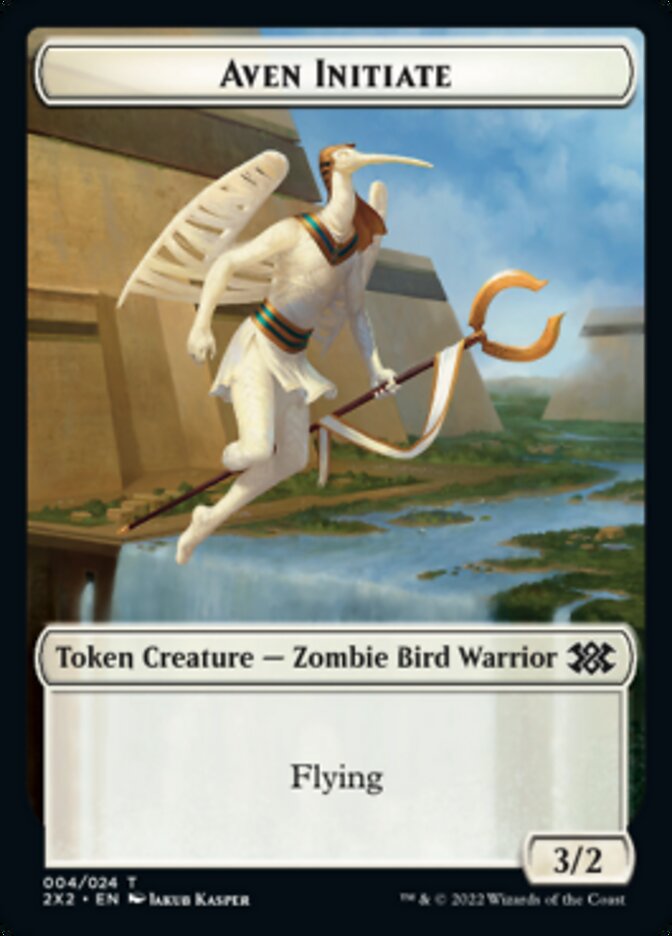 Aven Initiate Token [Double Masters 2022 Tokens]