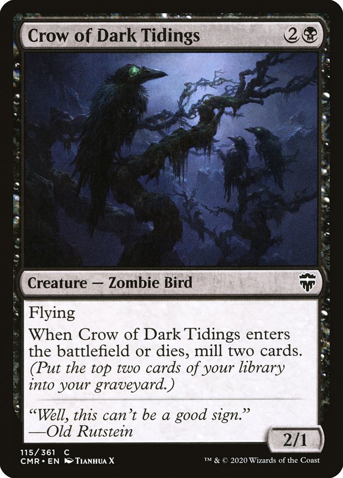 Crow of Dark Tidings [Commander Legends] | Pandora's Boox
