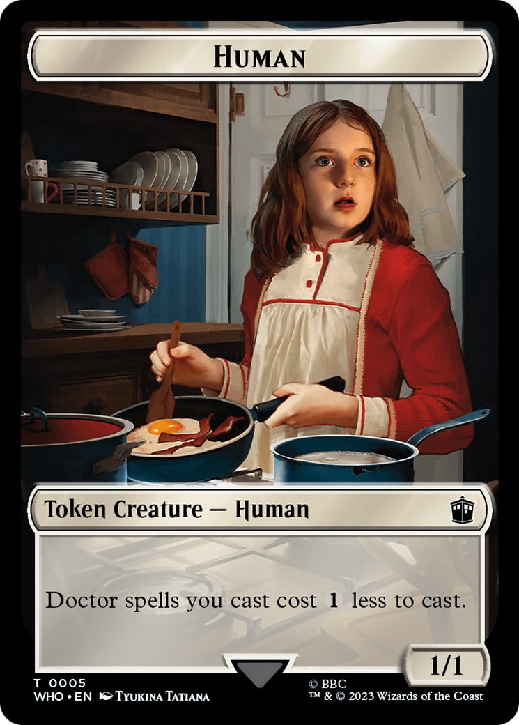 Human (0005) // Clue (0023) Double-Sided Token [Doctor Who Tokens] | Pandora's Boox