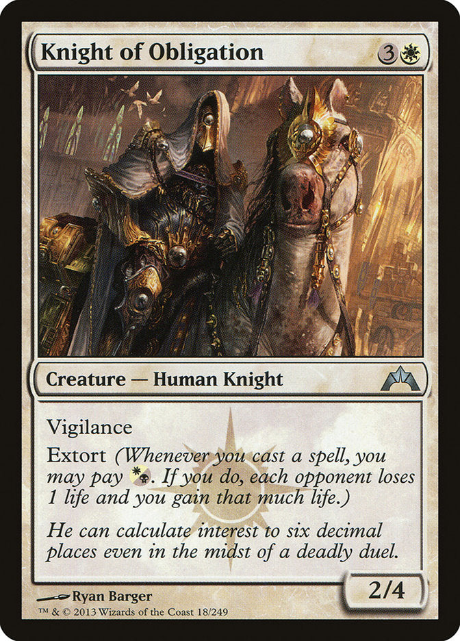 Knight of Obligation [Gatecrash] | Pandora's Boox