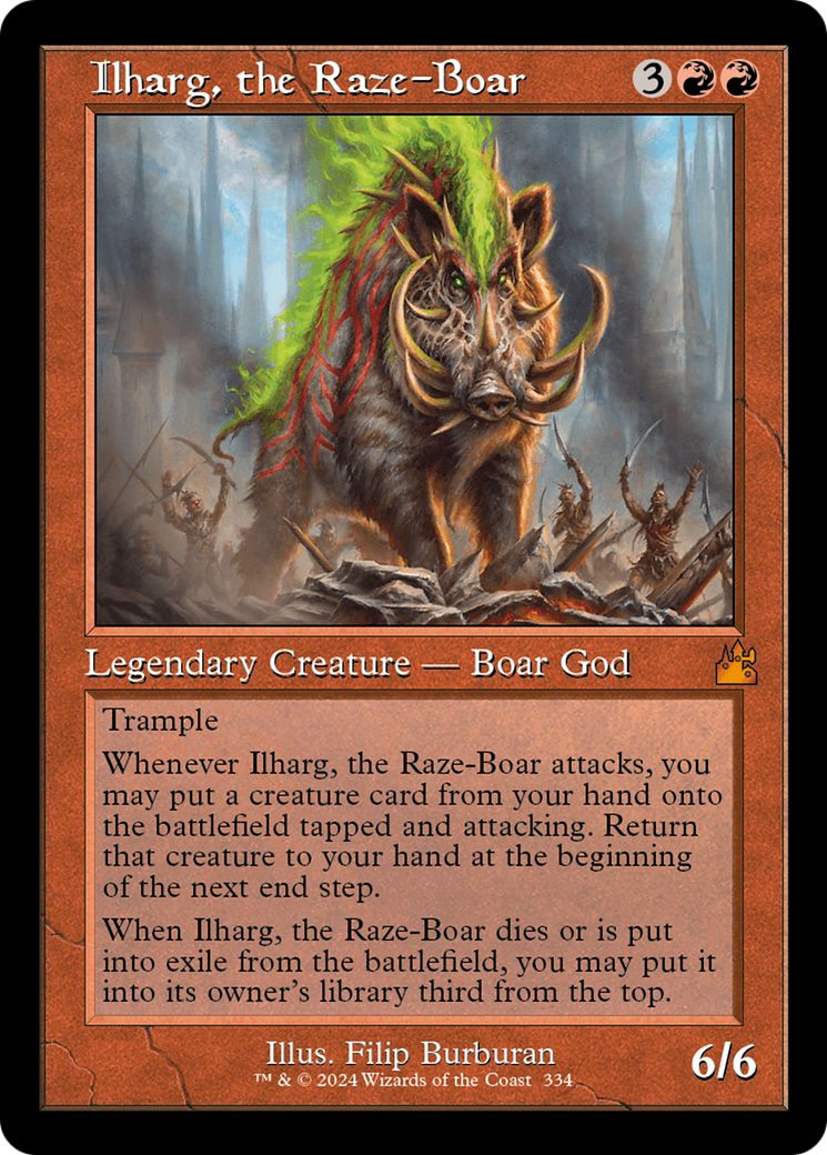 Ilharg, the Raze-Boar (Retro Frame) [Ravnica Remastered] | Pandora's Boox