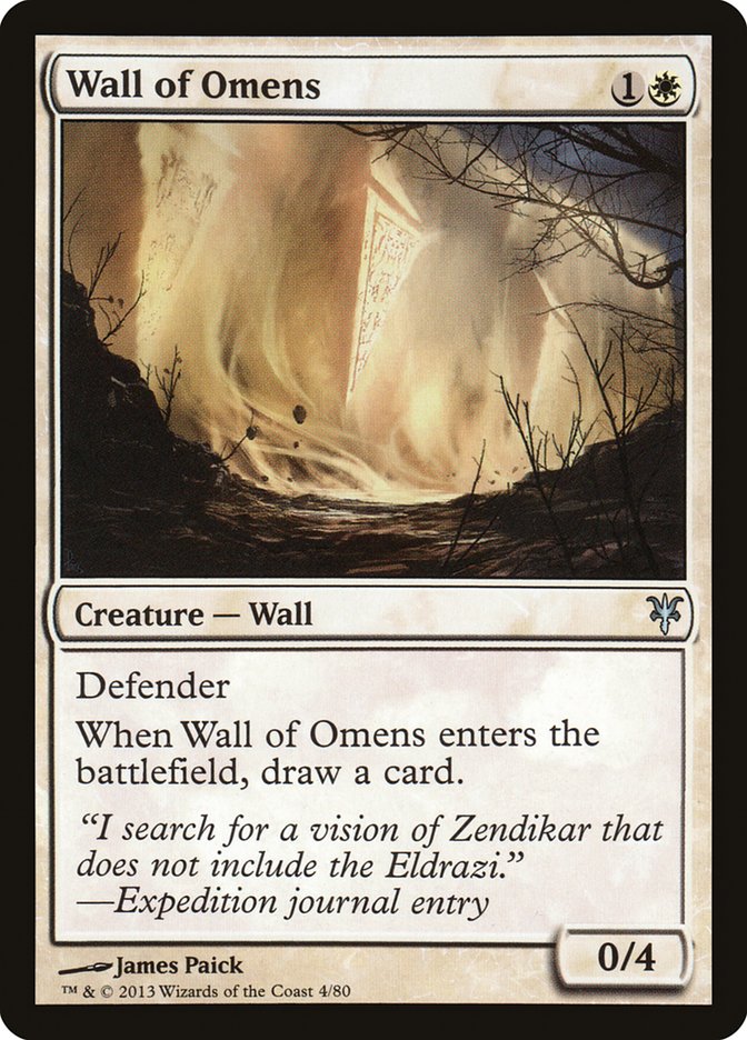 Wall of Omens [Duel Decks: Sorin vs. Tibalt] | Pandora's Boox