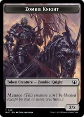Zombie Knight // Human (6) Double-Sided Token [March of the Machine Commander Tokens] | Pandora's Boox