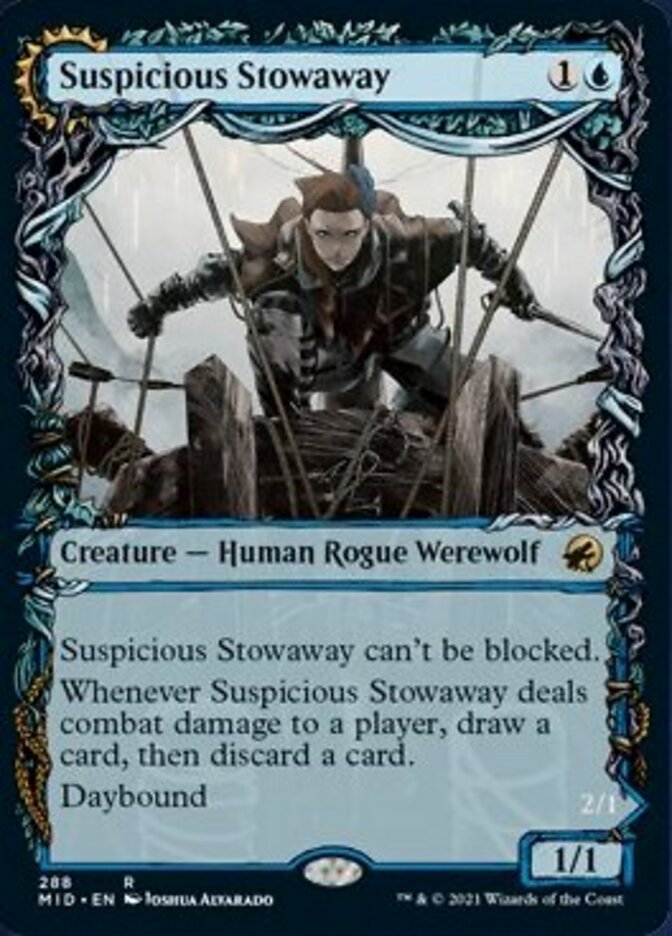 Suspicious Stowaway // Seafaring Werewolf (Showcase Equinox) [Innistrad: Midnight Hunt] | Pandora's Boox