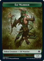 Dragon // Elf Warrior Double-Sided Token [Game Night: Free-for-All Tokens] | Pandora's Boox