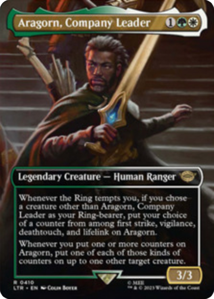 Aragorn, Company Leader (Borderless Alternate Art) [The Lord of the Rings: Tales of Middle-Earth] | Pandora's Boox