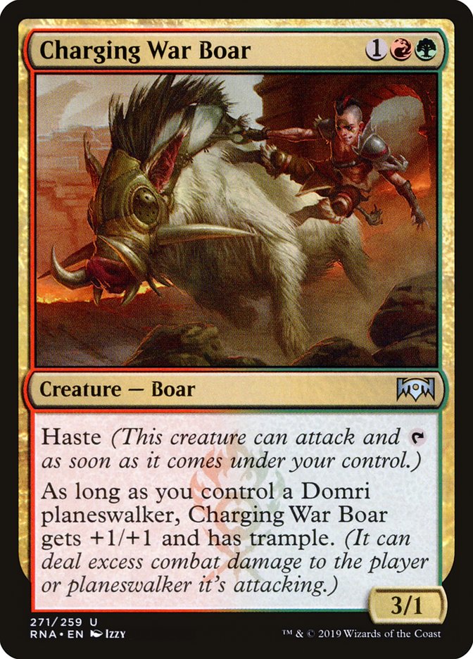 Charging War Boar [Ravnica Allegiance] | Pandora's Boox