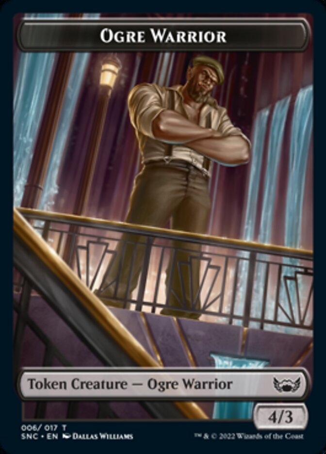 Ogre Warrior // Spirit Double-Sided Token [Streets of New Capenna Tokens] | Pandora's Boox