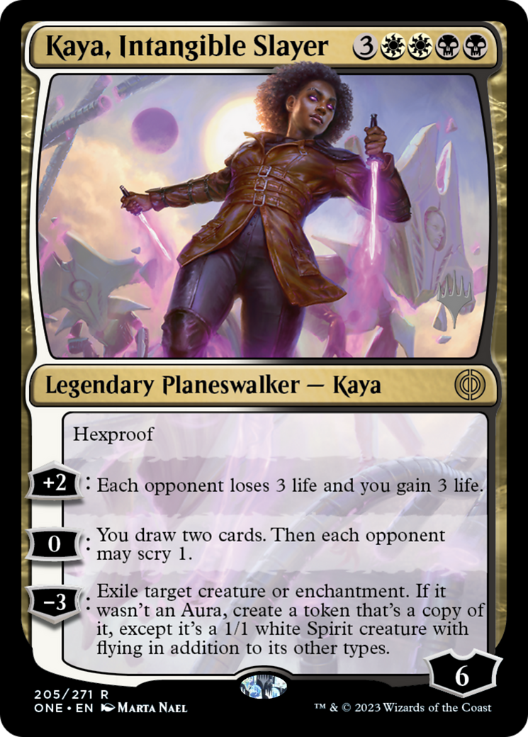 Kaya, Intangible Slayer (Promo Pack) [Phyrexia: All Will Be One Promos] | Pandora's Boox