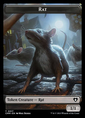 City's Blessing // Rat Double-Sided Token [Commander Masters Tokens] | Pandora's Boox
