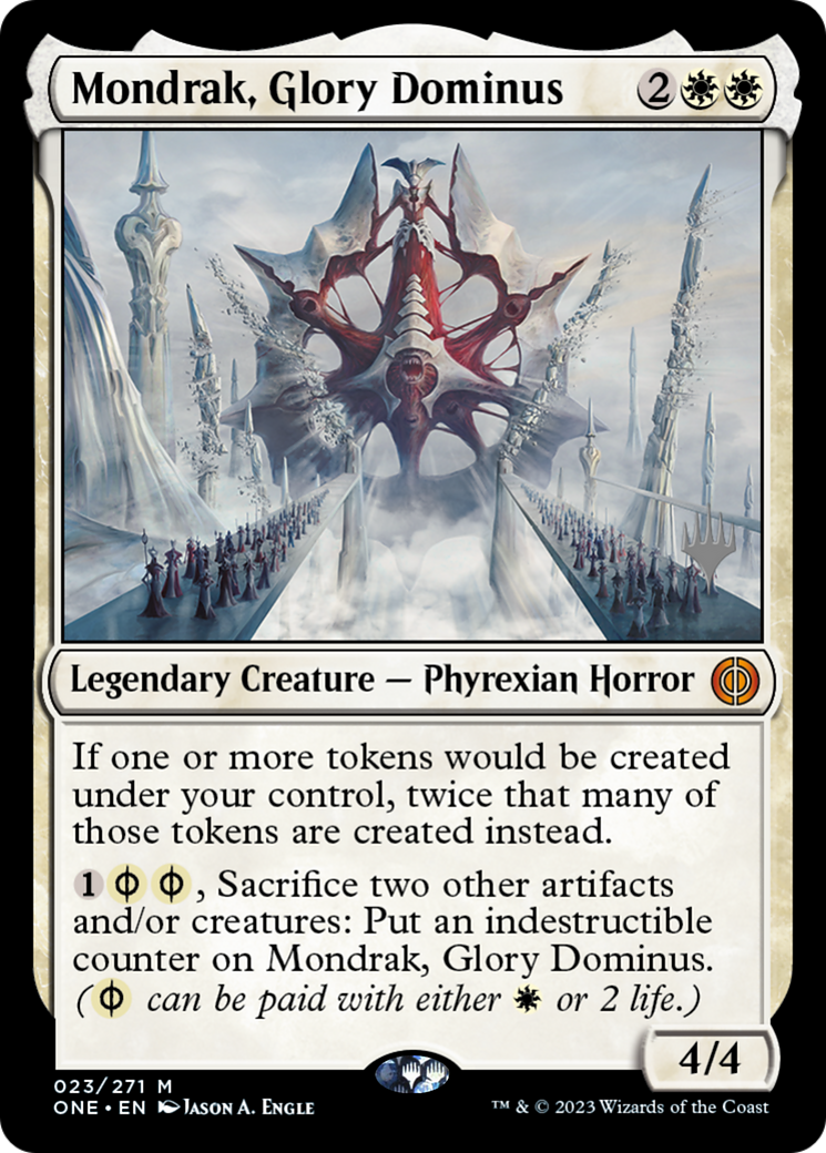 Mondrak, Glory Dominus (Promo Pack) [Phyrexia: All Will Be One Promos] | Pandora's Boox
