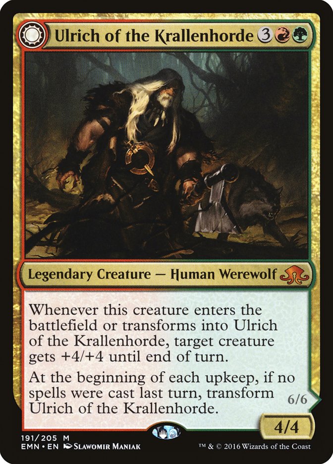 Ulrich of the Krallenhorde // Ulrich, Uncontested Alpha [Eldritch Moon] | Pandora's Boox