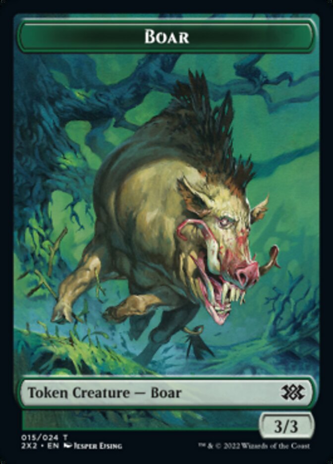 Boar // Soldier Double-Sided Token [Double Masters 2022 Tokens] | Pandora's Boox