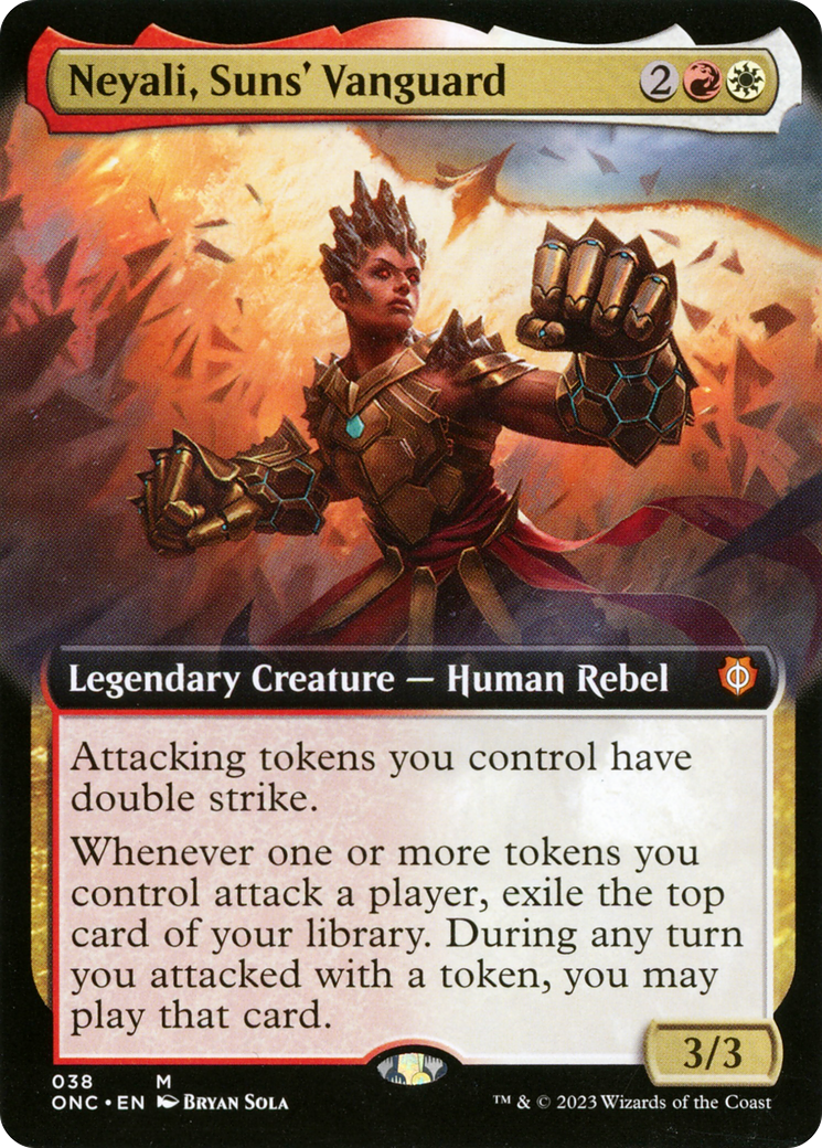 Neyali, Suns' Vanguard (Extended Art) [Phyrexia: All Will Be One Commander] | Pandora's Boox