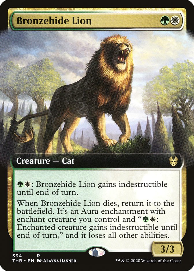Bronzehide Lion (Extended Art) [Theros Beyond Death] | Pandora's Boox