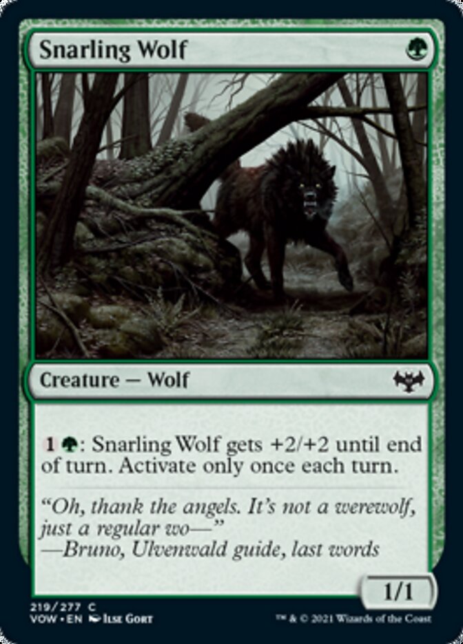 Snarling Wolf [Innistrad: Crimson Vow] | Pandora's Boox