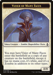 Vizier of Many Faces // Zombie Double-Sided Token [Amonkhet Tokens] | Pandora's Boox