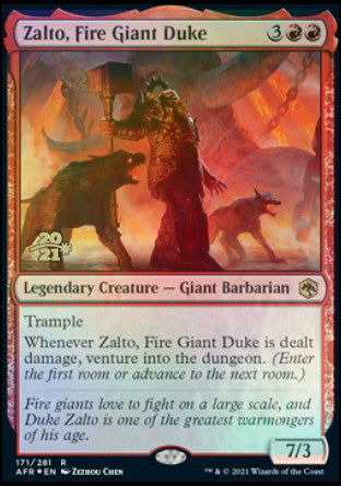 Zalto, Fire Giant Duke [Dungeons & Dragons: Adventures in the Forgotten Realms Prerelease Promos] | Pandora's Boox