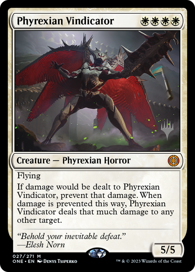 Phyrexian Vindicator (Promo Pack) [Phyrexia: All Will Be One Promos] | Pandora's Boox