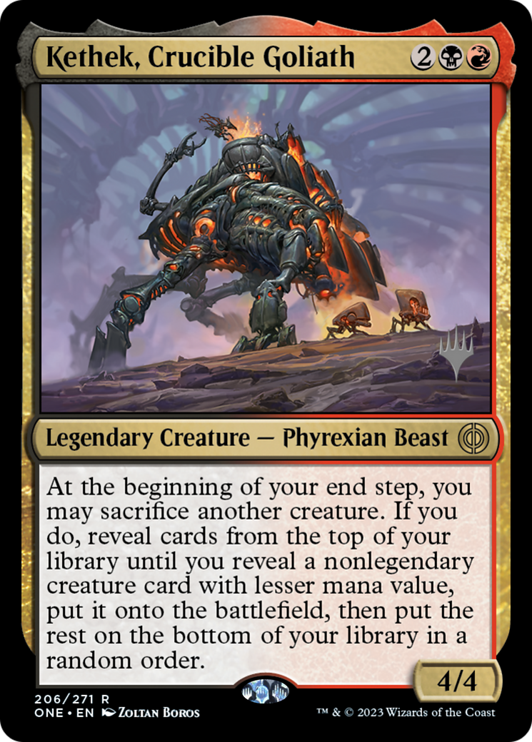 Kethek, Crucible Goliath (Promo Pack) [Phyrexia: All Will Be One Promos] | Pandora's Boox