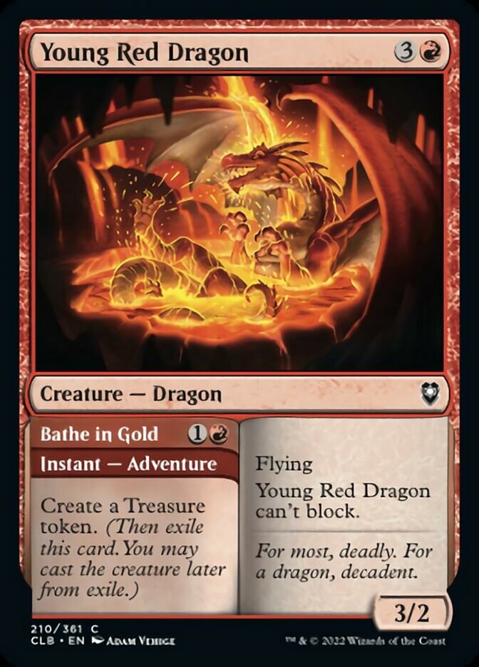 Young Red Dragon // Bathe in Gold [Commander Legends: Battle for Baldur's Gate] | Pandora's Boox