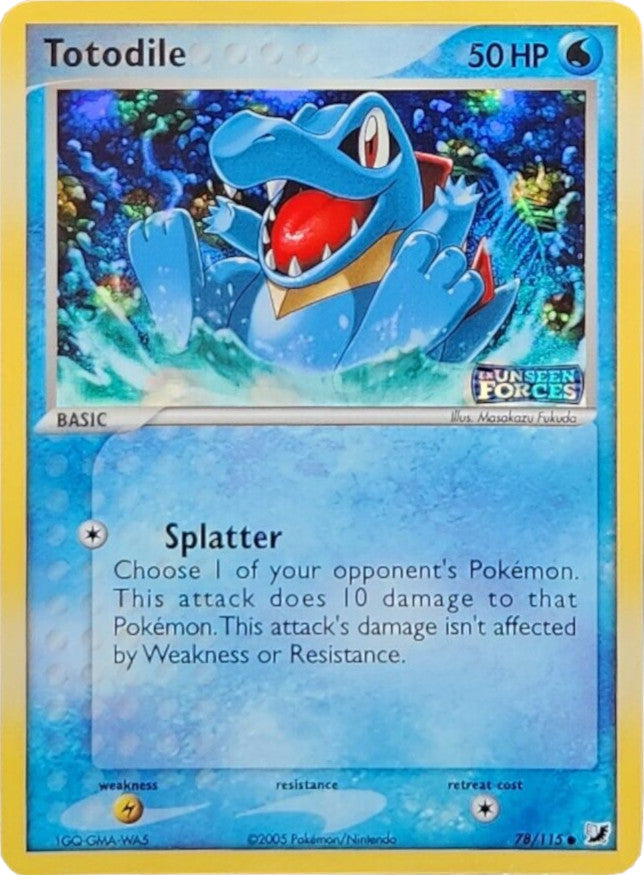 Totodile (78/115) (Stamped) [EX: Unseen Forces] | Pandora's Boox