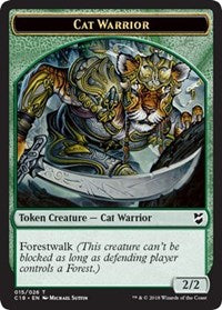 Cat Warrior // Thopter (026) Double-Sided Token [Commander 2018 Tokens] | Pandora's Boox