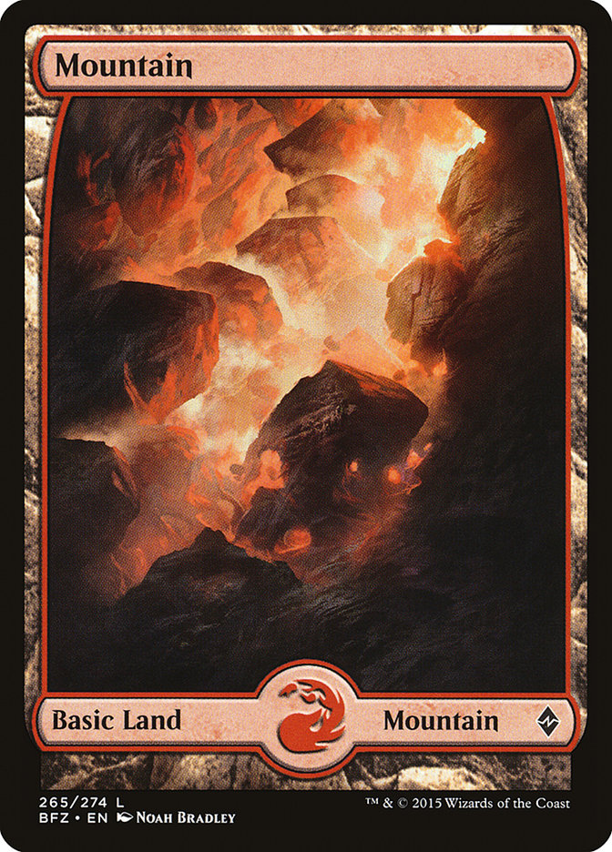 Mountain (265) (Full Art) [Battle for Zendikar] | Pandora's Boox
